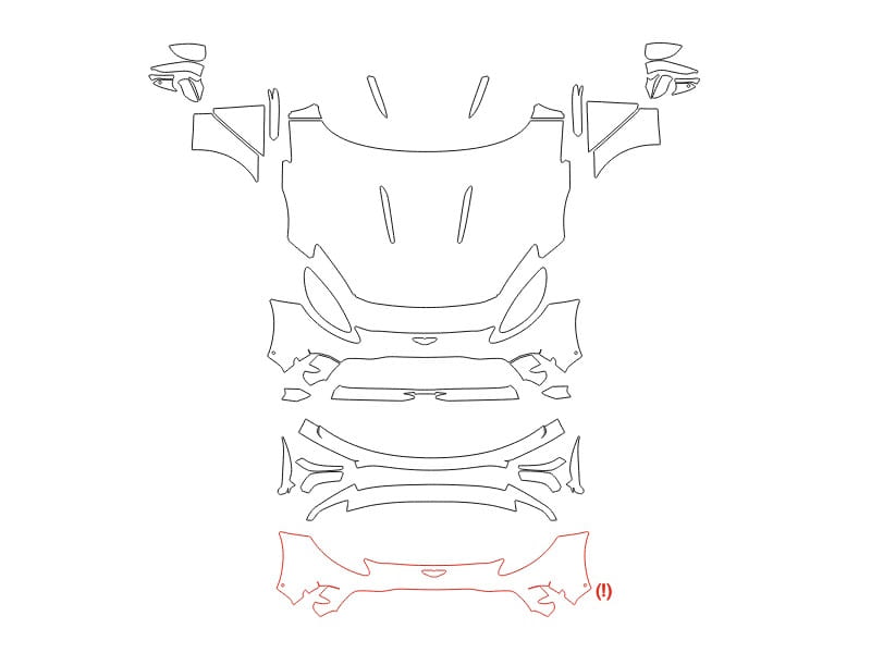 Formatki PPF do karoserii Toyota 4Runner SR (2014) – zestaw