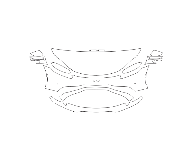 Formatki PPF do karoserii Toyota Avalon (2022) China – zestaw