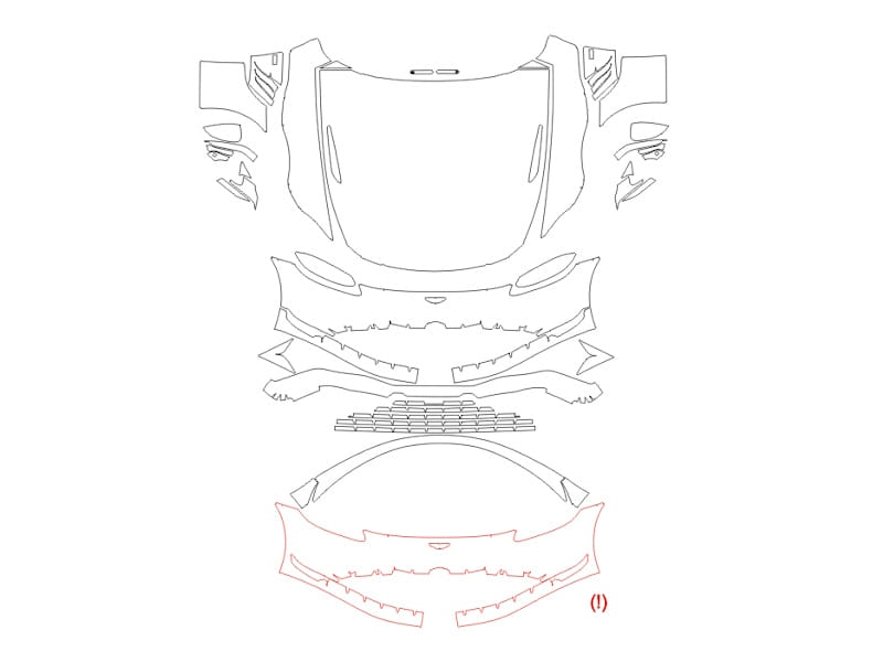Formatki PPF do karoserii Toyota Aygo (2022) – zestaw