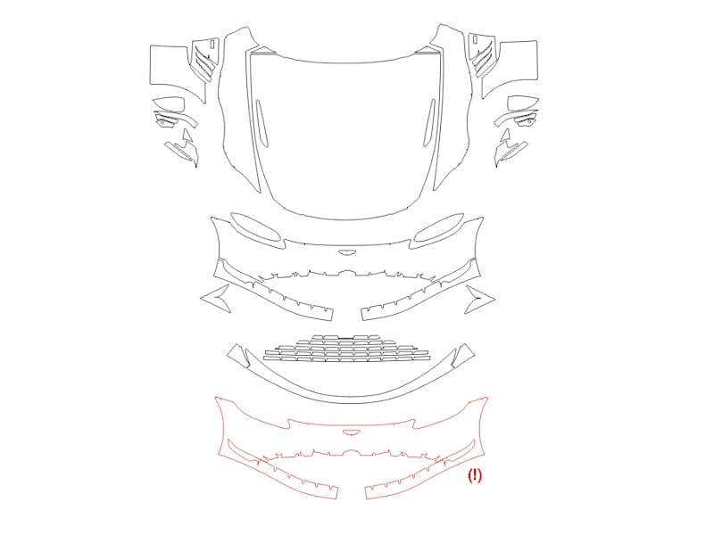 Formatki PPF do karoserii Toyota BZ (2026) Limited – zestaw
