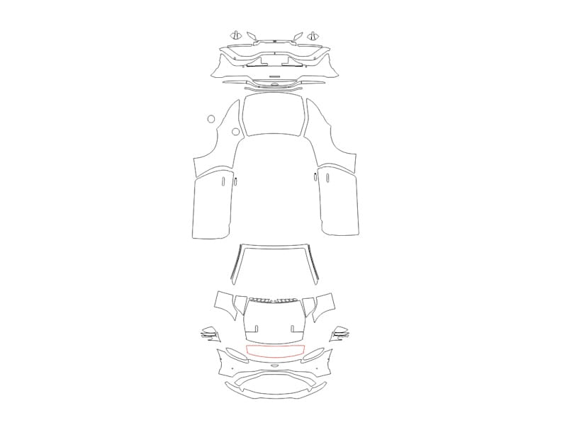 Formatki PPF do karoserii Toyota BZ4X (2022) – zestaw
