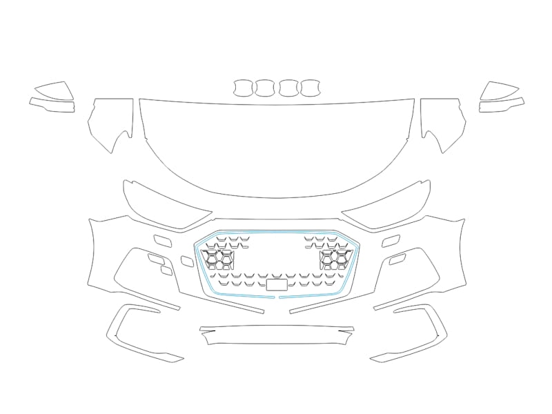 Formatki PPF do karoserii Toyota Camry (2014) – zestaw