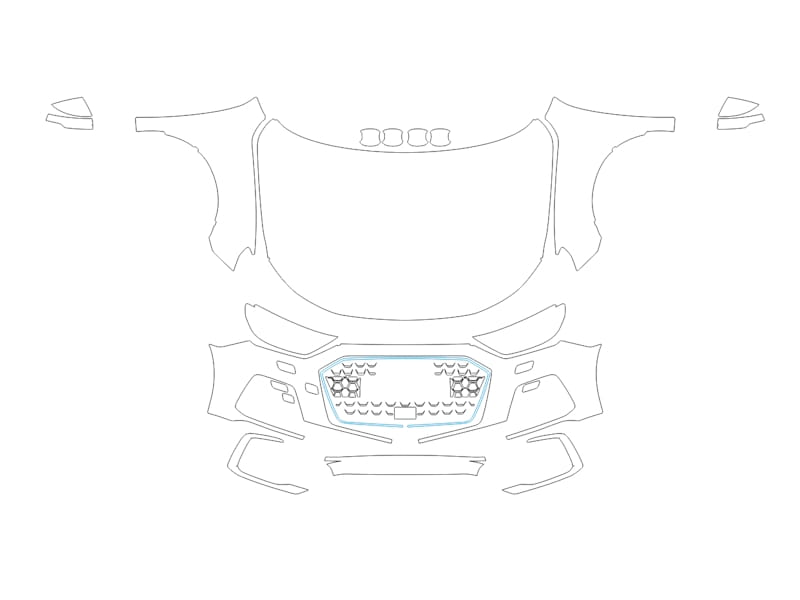 Formatki PPF do karoserii Toyota Camry (2014) – zestaw