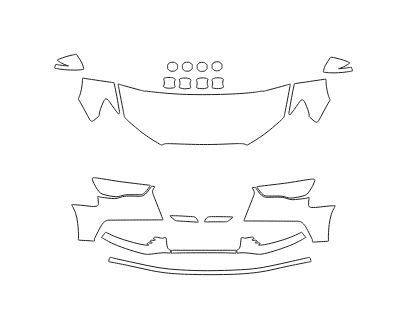 Formatki PPF do karoserii Toyota Camry (2018) – zestaw