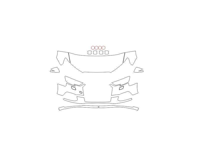 Formatki PPF do karoserii Toyota Camry (2018) S-edition – zestaw