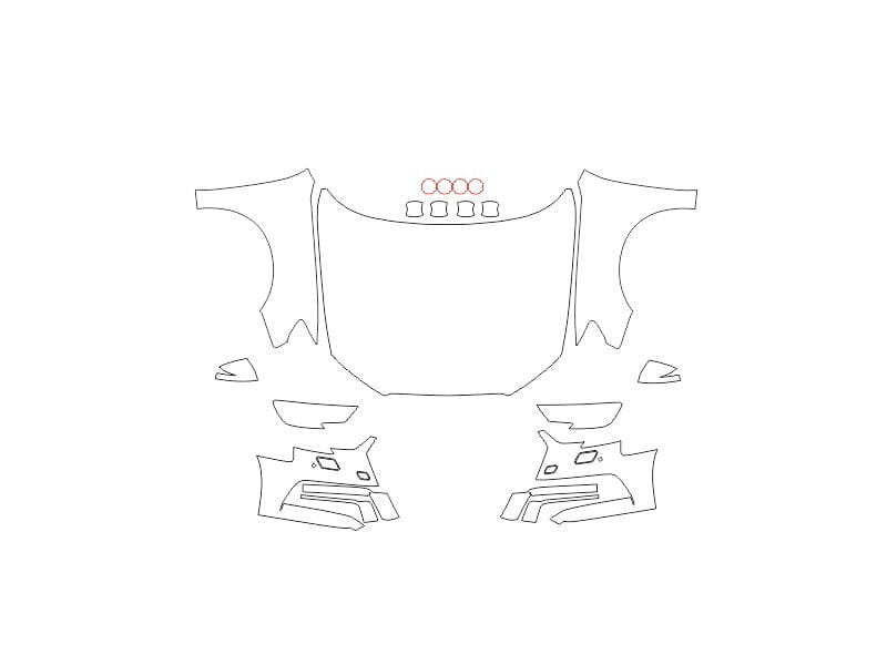 Formatki PPF do karoserii Toyota Camry (2021) – zestaw