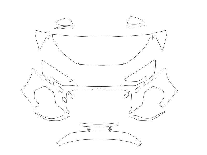 Formatki PPF do karoserii Toyota Camry (2025) china – zestaw