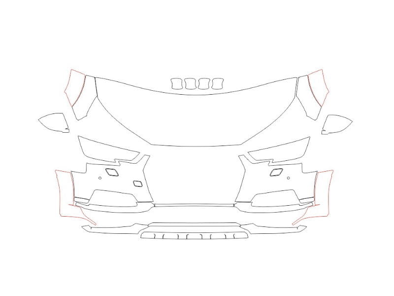Formatki PPF do karoserii Toyota Camry XSE (2021) – zestaw