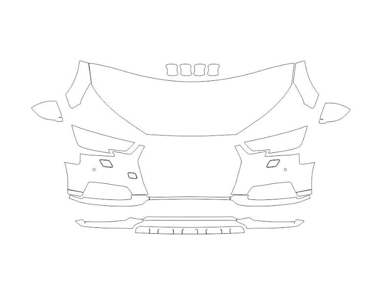 Formatki PPF do karoserii Toyota Corolla (2016) – zestaw