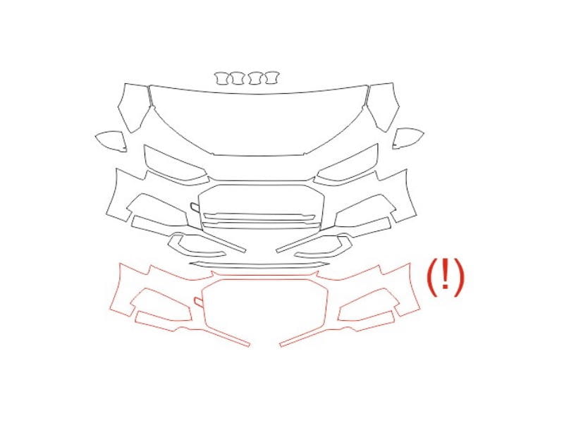 Formatki PPF do karoserii Toyota Corolla (2023) Hatchback – zestaw