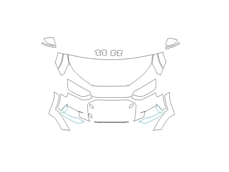Formatki PPF do karoserii Toyota Corolla (2023) XSE – zestaw