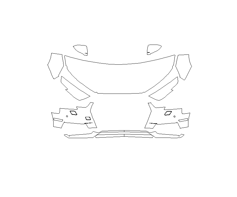 Formatki PPF do karoserii Toyota Corolla Cross (2022) – zestaw