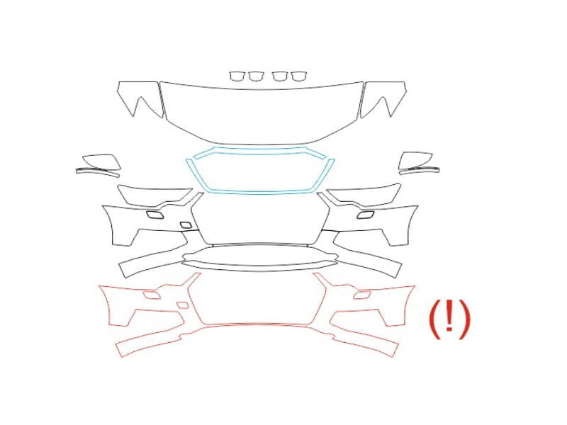 Formatki PPF do karoserii Toyota GT 86 (2012) – zestaw
