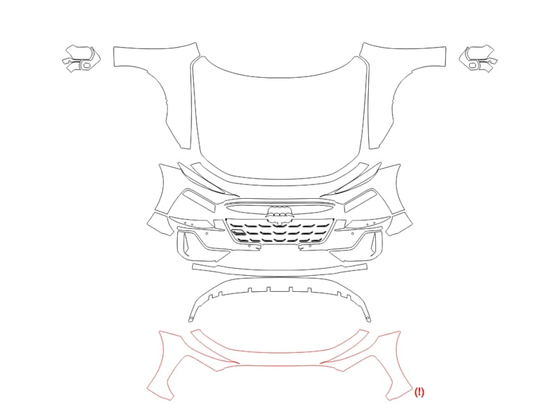 Formatki PPF do karoserii Toyota Hilux (2022) GLXS RS5 – zestaw