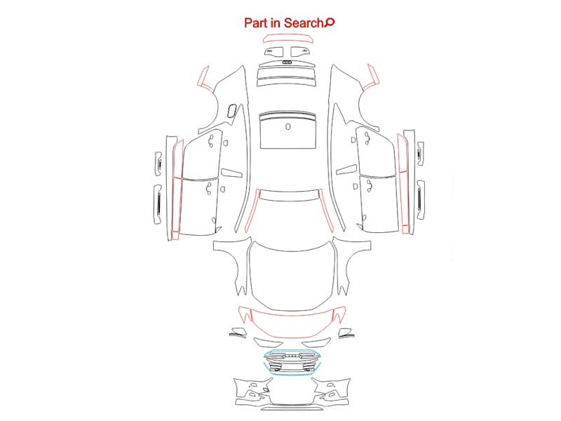 Formatki PPF do karoserii Toyota Innova (2023) – zestaw