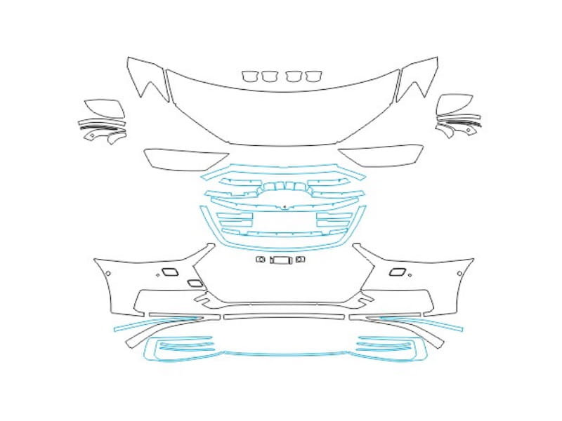 Formatki PPF do karoserii Toyota Land Cruiser 200 (2015) Excalibur – zestaw