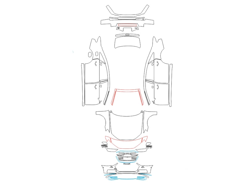 Formatki PPF do karoserii Toyota Land Cruiser 200 (2015) Excalibur – zestaw