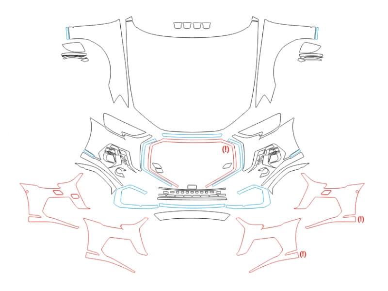 Formatki PPF do karoserii Toyota Land Cruiser 200 (2020) Executive Lounge – zestaw