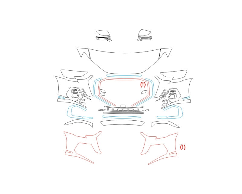 Formatki PPF do karoserii Toyota Land Cruiser 300 (2021) – zestaw
