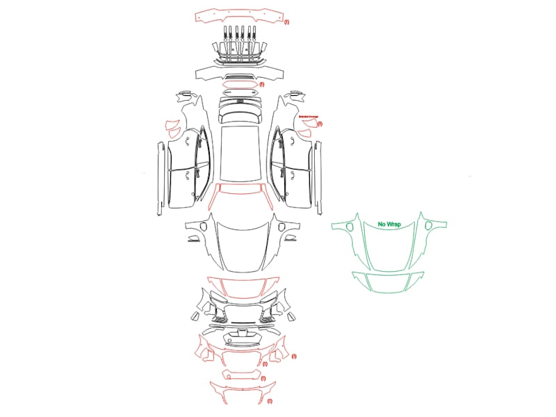 Formatki PPF do karoserii Toyota Land Cruiser 300 GR (2021) sport – zestaw