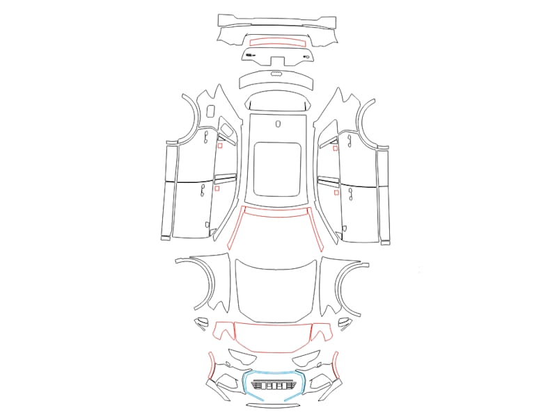 Formatki PPF do karoserii Toyota Land Cruiser Prado 250 (2024) Kakadu – zestaw