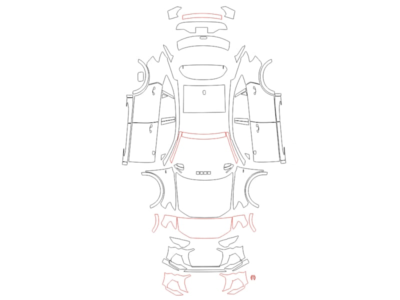 Formatki PPF do karoserii Toyota Prius (2011) – zestaw