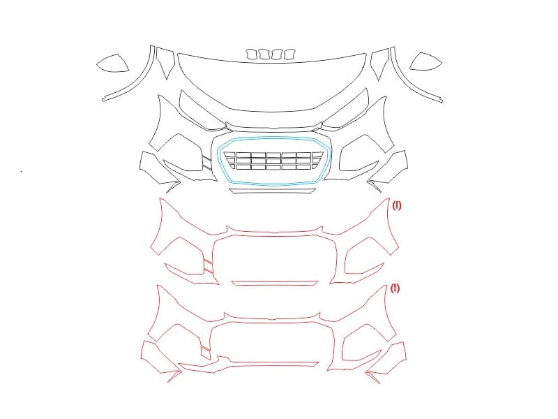 Formatki PPF do karoserii Toyota RAV4 (2023) Modelista – zestaw