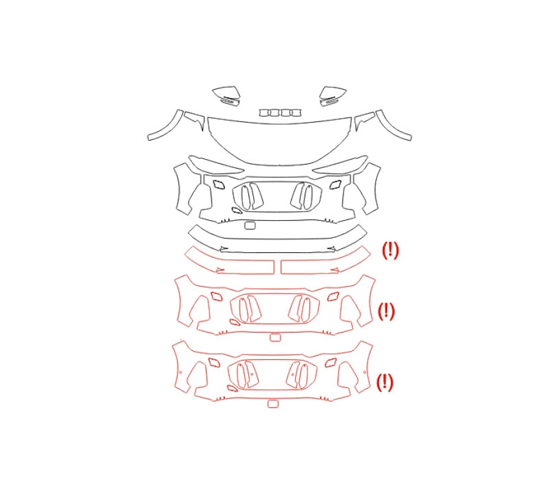 Formatki PPF do karoserii Toyota Sequoia (2023) SR – zestaw