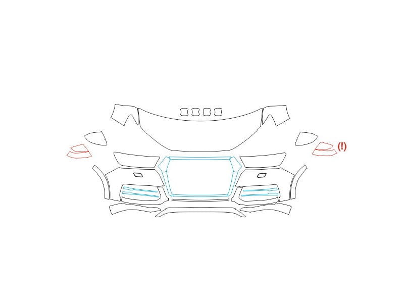 Formatki PPF do karoserii Toyota Tacoma (2024) TRD Pro Double Cab – zestaw