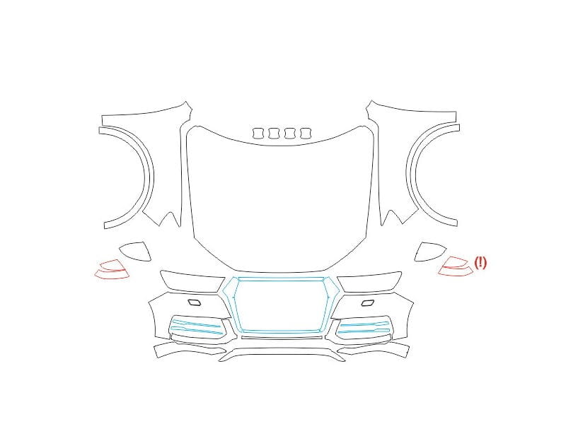 Formatki PPF do karoserii Toyota Tacoma (2024) TRD Pro Double Cab – zestaw