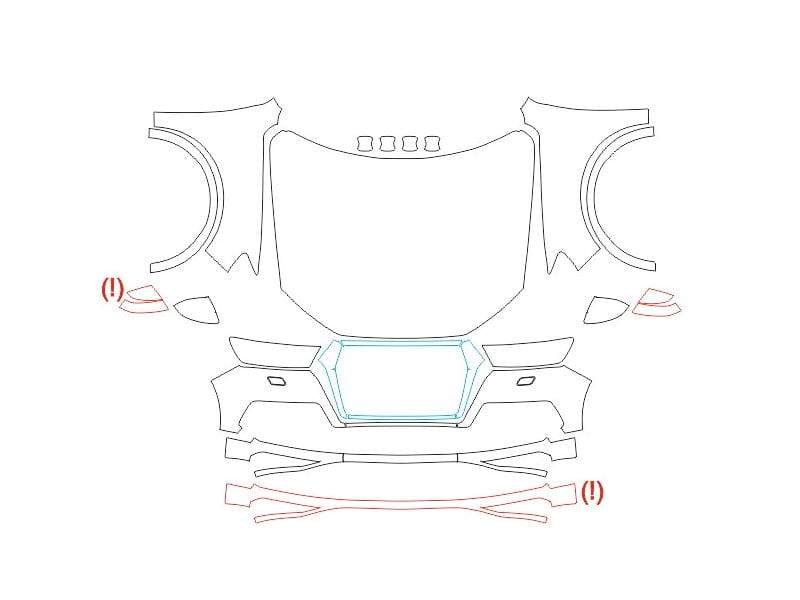 Formatki PPF do karoserii Toyota Tacoma (2024) TRD Sport – zestaw
