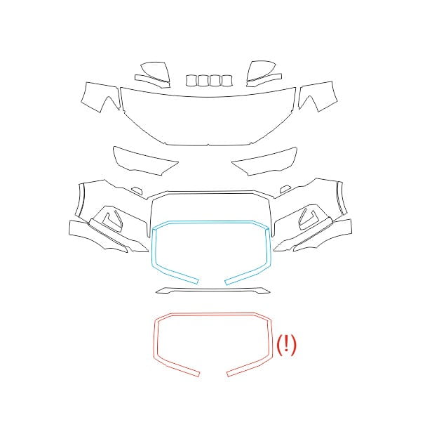 Formatki PPF do karoserii Toyota Tundra (2022) Capstone – zestaw