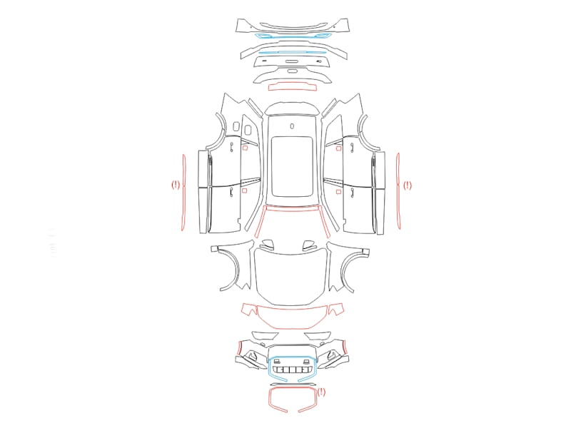 Formatki PPF do karoserii Toyota Tundra (2022) Capstone – zestaw