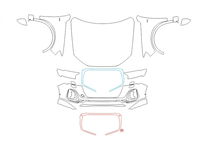 Formatki PPF do karoserii Toyota Tundra SR (2022) – zestaw