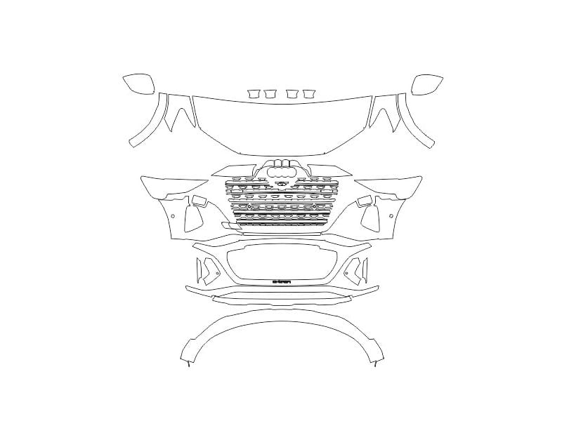 Formatki PPF do karoserii Toyota Yaris (2018) – zestaw