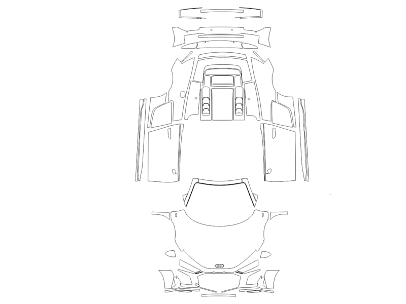 Formatki PPF do motocykla Triumph Daytona 675 (2013) – zestaw