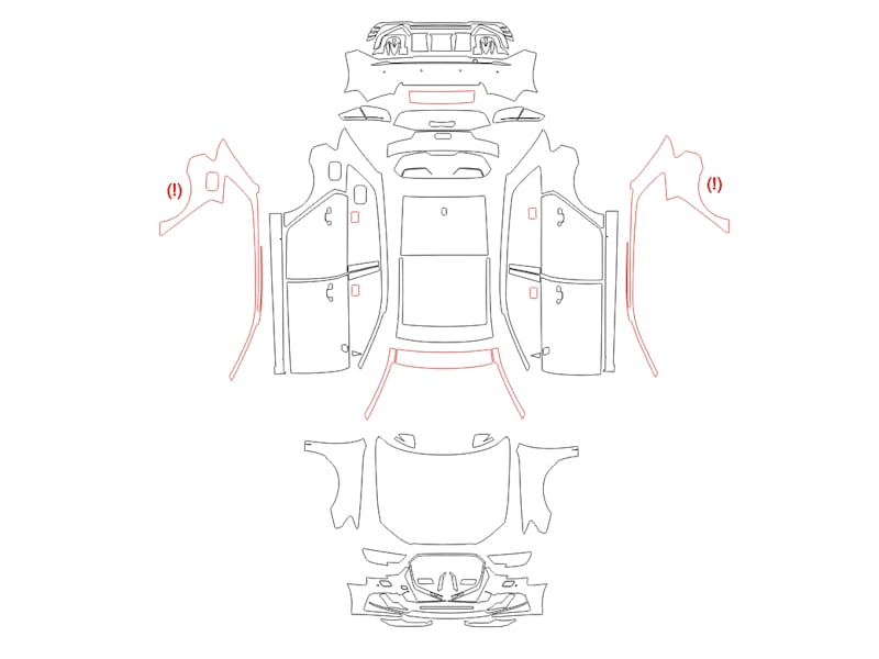 Formatki PPF do karoserii Volkswagen Amarok (2022) – zestaw
