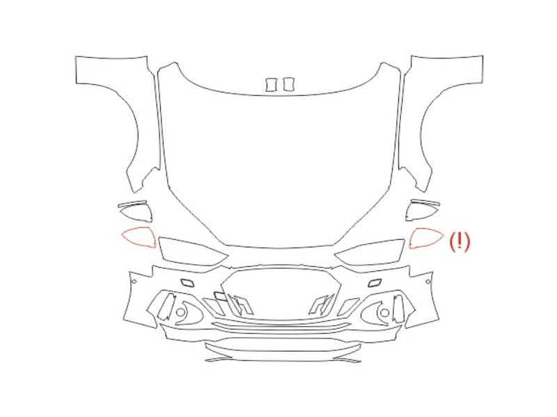 Formatki PPF do karoserii Volkswagen Atlas (2023) SEL – zestaw