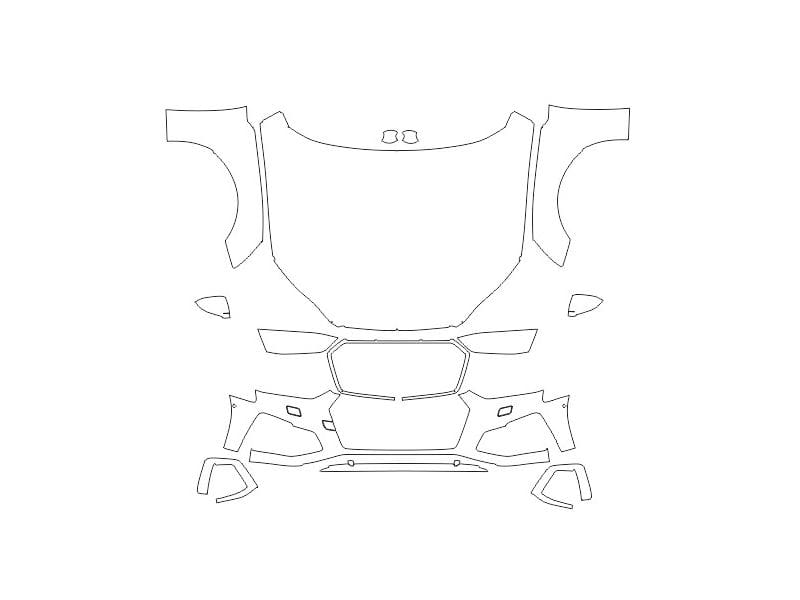 Formatki PPF do karoserii Volkswagen Caddy (2022) – zestaw