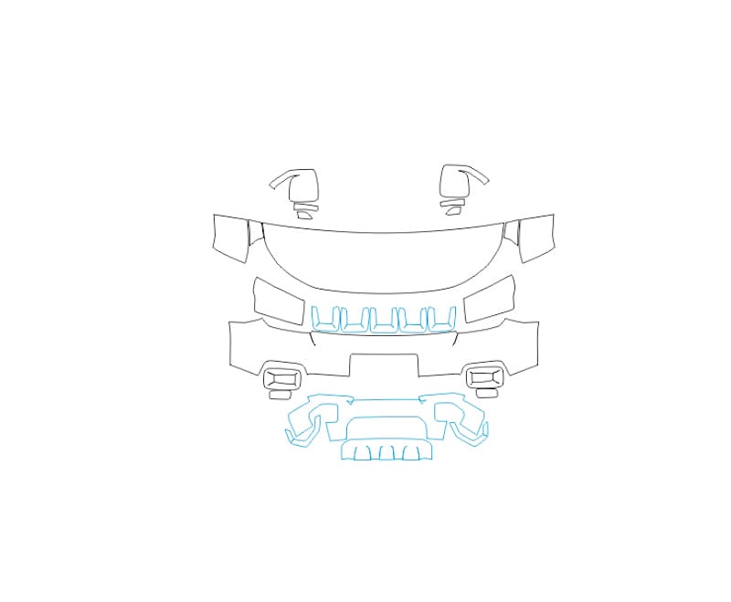 Formatki PPF do karoserii Volkswagen ID.3 (2020) – zestaw