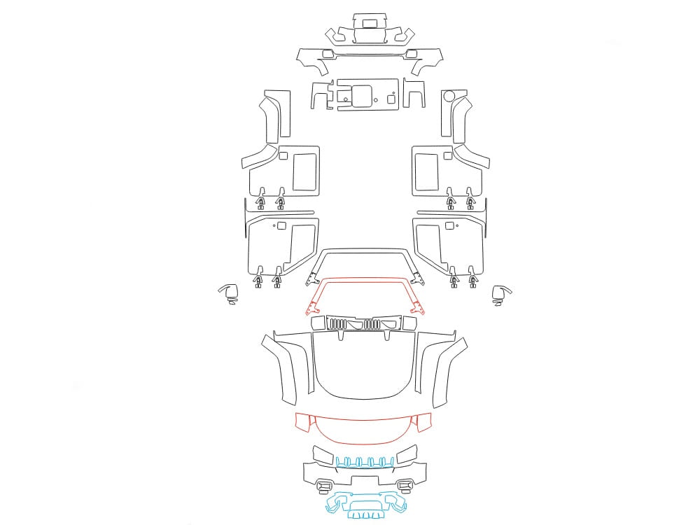 Formatki PPF do karoserii Volkswagen ID.3 (2020) – zestaw
