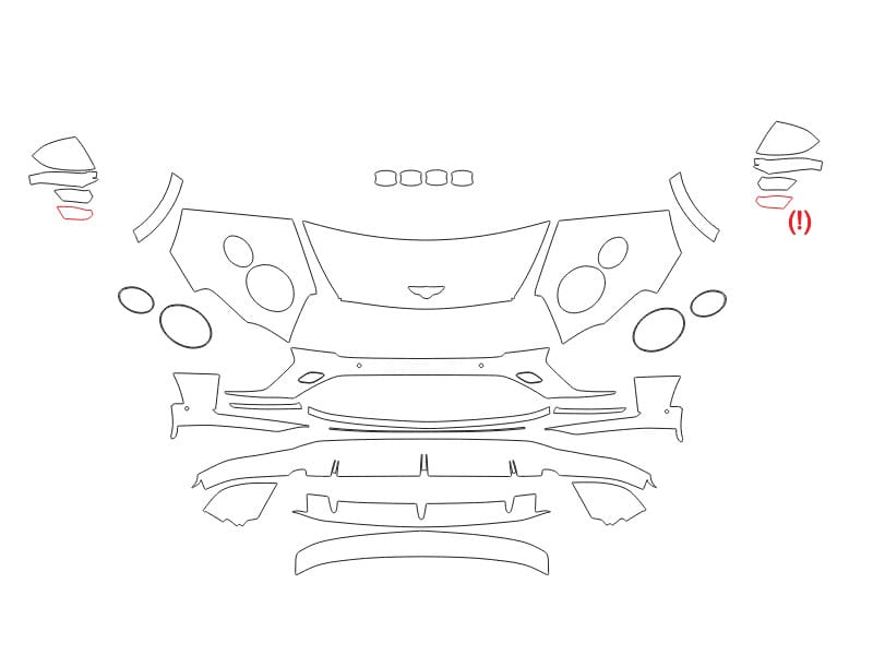 Formatki PPF do karoserii Volkswagen ID.UNYX (2024) China – zestaw