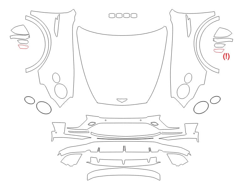 Formatki PPF do karoserii Volkswagen ID.UNYX (2024) China – zestaw