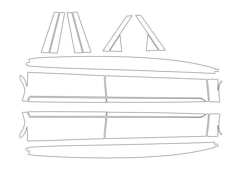 Formatki PPF do karoserii Volkswagen ID.UNYX (2024) China – zestaw
