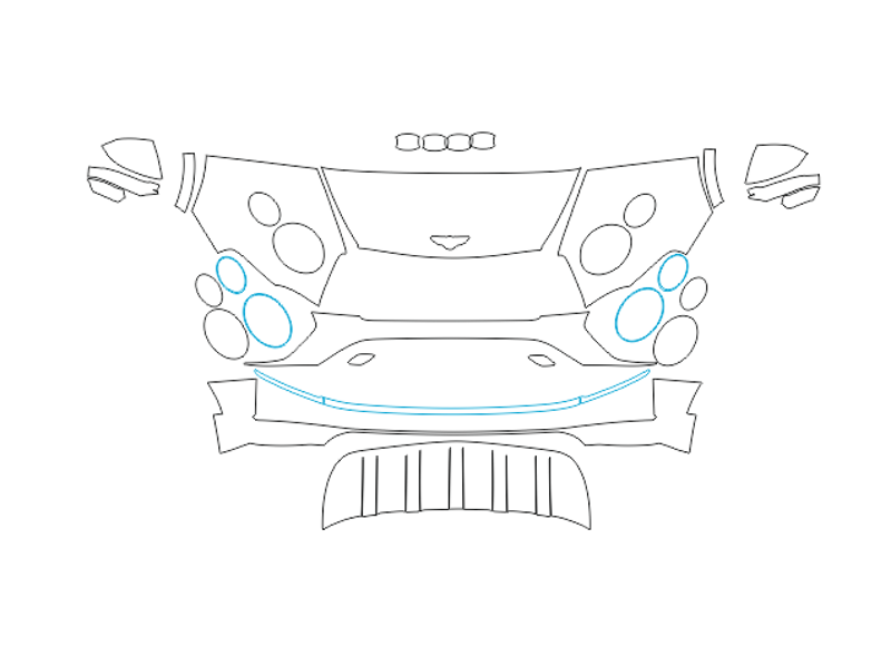 Formatki PPF do karoserii Volkswagen Jetta (2010) – zestaw
