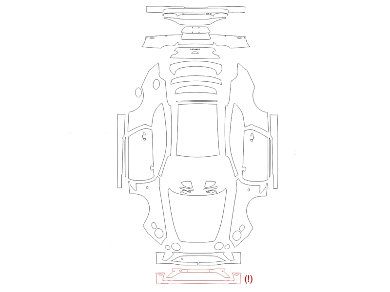 Formatki PPF do karoserii Volkswagen Jetta (2015) – zestaw