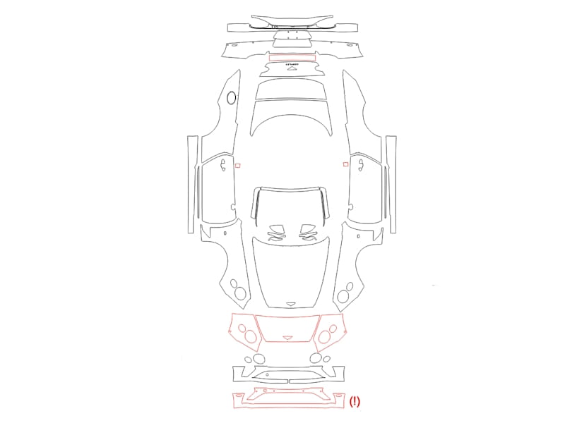 Formatki PPF do karoserii Volkswagen Lamando (2026) L – zestaw