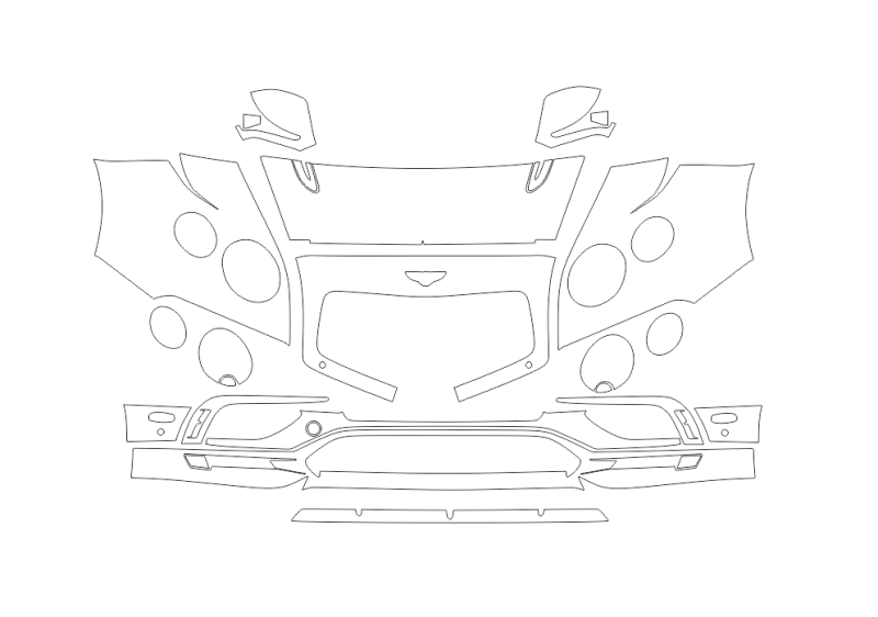Formatki PPF do karoserii Volkswagen Passat (2015) – zestaw