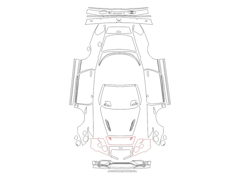 Formatki PPF do karoserii Volkswagen Passat (2015) – zestaw