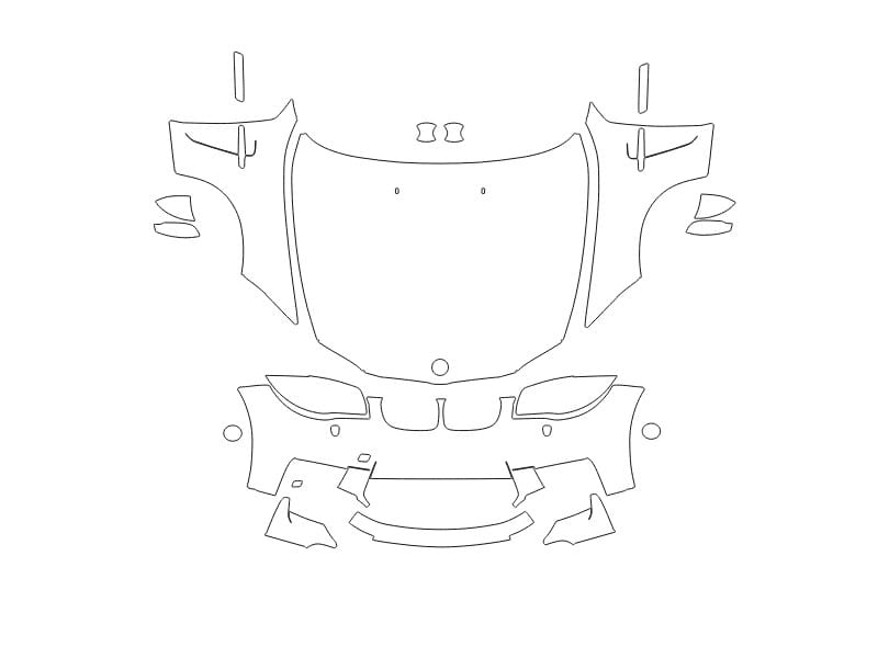 Formatki PPF do karoserii Volkswagen Passat (2020) R-Line Edition – zestaw